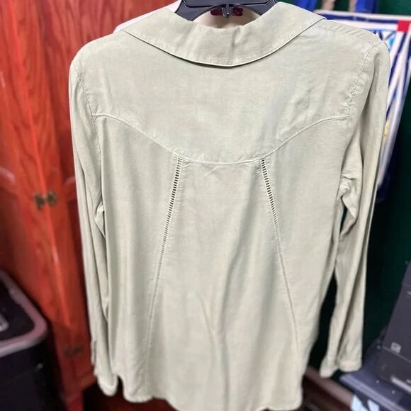 NWOT Cloth & Stone HI/Low Sage Green Size Medium Top #009 - Picture 5 of 6